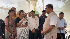 CM Himanta visits Nazira, vows permanent flood compensation
