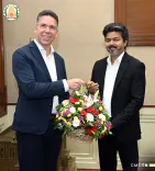 CM Joseph Vijay meets Daimler India MD at Secretariat