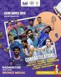 CM Majhi Hails India Men's Badminton Bronze at Asian Games 2026