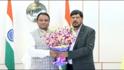 CM Majhi meets Union Minister Athawale on Odisha welfare
