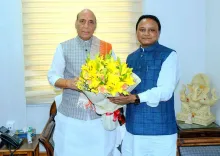 CM Majhi Wishes Rajnath Singh on Birthday