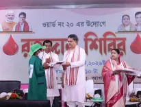 CM Manik Saha attends Ward 20 blood donation camp in Tripura