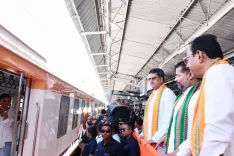 CM Manik Saha Flags Off Agartala-Karimganj Electric MEMU Train