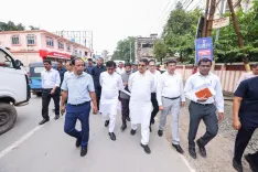 CM Manik Saha Inspects Smart City Works in Agartala