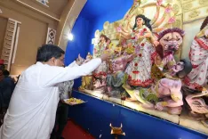 CM Manik Saha joins Durga Puja parikrama in Tripura