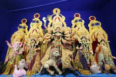 CM Manik Saha joins Durga Puja rounds at Maharajganj Market