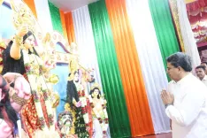 CM Manik Saha Joins Panchami Puja Parikrama at Arobindo Sangha