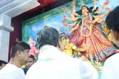 CM Manik Saha Joins Panchami Puja Parikrama at Shantikami Sangha