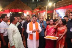 CM Manik Saha Joins Panchami Puja Parikrama With Agiye Cholo Club
