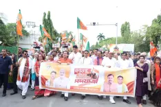 CM Manik Saha leads 'Save Democracy' march in Agartala