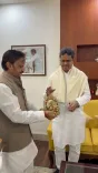 CM Manik Saha Meets MP Deputy CM Rajendra Shukla in Bhopal
