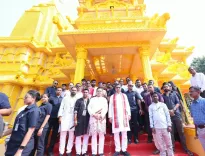 CM Manik Saha visits Kailashahar Durga Puja pandal on Maha Saptami