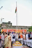 CM Mohan Yadav hoists flag at BJP office on Independence Day