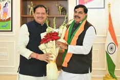 CM Mohan Yadav meets BJP's new Andhra Pradesh in-charge Bhadoria