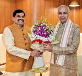CM Mohan Yadav Meets Gujarat Governor Acharya Devvrat in Delhi