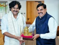 CM Mohan Yadav meets Pawan Kalyan in Vijayawada