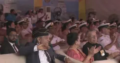 CM Mohan Yadav Watches Live as PM Modi Commissions Three Navy Ships