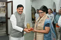 CM Mohan Yadav Welcomes BJP's New MP Co-In-Charge Rekha Verma