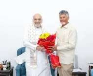 CM Naidu Meets Amit Shah, Flags AP Drought and River-Link Plan