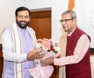 CM Nayab Saini Calls on Haryana Governor at Lokbhawan