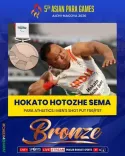 CM Nayab Saini hails Hokato Sema's bronze at Asian Para Games 2026