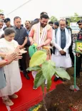 CM Nayab Saini Joins Tree Plantation Drive at Pinjore