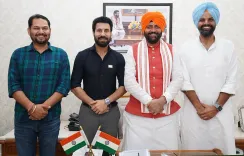 CM Nayab Saini Meets Punjab Leader Lalpura, Actor Binnu Dhillon