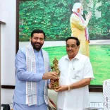 CM Nayab Saini meets Union Jal Shakti Minister, Rajasthan CM in Delhi