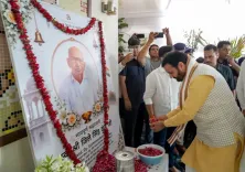 CM Nayab Saini Pays Tribute to Ex-BSF Officer in Rohtak