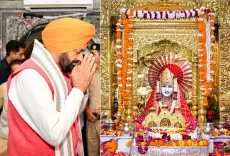 CM Nayab Saini Seeks Blessings at Mansa Devi Temple This Navratri