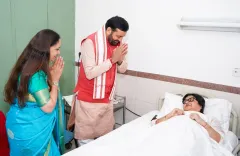 CM Nayab Saini visits PGI to check on Governor's ailing wife