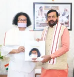 CM Nayab Saini Welcomes Acharya Lokesh Muni at Sant Kabir Kutir