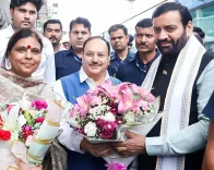CM Nayab Saini Welcomes Union Minister Nadda to Haryana