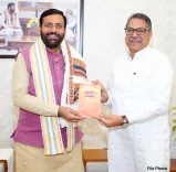 CM Nayab Saini Wishes BJP's Dr Satish Poonia on Birthday