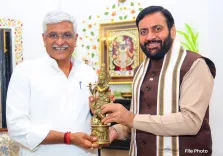 CM Nayab Saini Wishes Minister Gajendra Shekhawat on Birthday