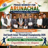 CM Pema Khandu Felicitates Arunachal Throwball Players
