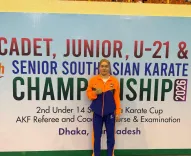 CM Pema Khandu hails Johny Mangkhya's double silver at South Asian Karate Championships