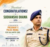 CM Pema Khandu Hails SP Sudhanshu Dhama's Gallantry Medal