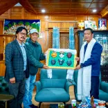CM Pema Khandu Honours Thangka Artist for Monpa Yak Dance Artwork