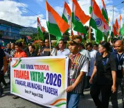 CM Pema Khandu leads Tiranga Yatra through Itanagar