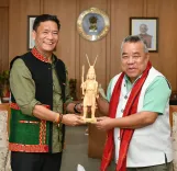 CM Pema Khandu meets Mizoram MLA Robert Romawia Royte