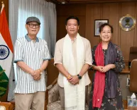 CM Pema Khandu Meets Padma Shri Literary Icons from Arunachal