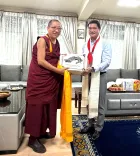 CM Pema Khandu Meets Tawang Monastery Abbot for New Gompa