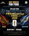 CM Pema Khandu Opens Free FIFA Final Fan Park in Itanagar
