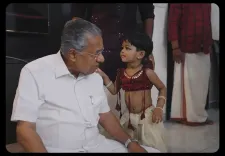 CM Pinarayi marks Vijayadashami with Vidyarambham for five girls