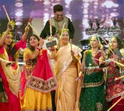 CM Rekha Gupta celebrates Navratri with Anganwadi workers at Chhatrasal Stadium