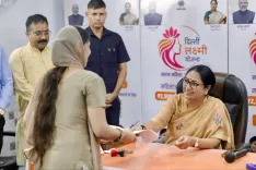 CM Rekha Gupta Meets Beneficiaries at Delhi Lakshmi Yojana Camp