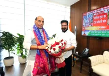 CM Revanth Asks Rajnath to Develop Adilabad IAF Airport Fully