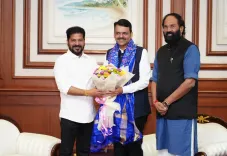 CM Revanth Reddy invites Fadnavis to Invest Telangana Summit