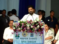 CM Revanth Reddy joins Tungabhadra Dam spillway inauguration